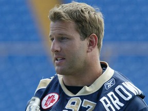 July 26/2007 - Bombers' player Doug Brown is interviewed Thursday, July 26, 2007.