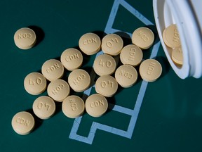 OxyContin pills are pictured in this QMI Agency file photo. (DEREK RUTTAN/QMI Agency Files)