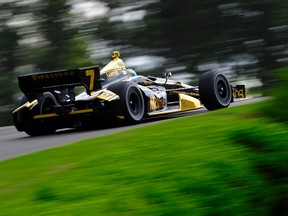 Sebastien Bourdais of France drives his No. 7 Lotus Dragon Racing Dallara Lotus during Sunday's IndyCar Series Honda Indy Grand Prix of Alabama at Barber Motorsports Park. (GETTY IMAGES)