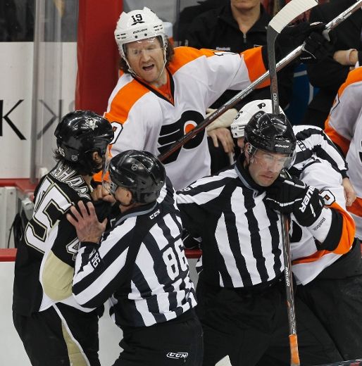 as rinaldo would say, this was a beautiful crosscheck by brayden schenn  on sidney crosby