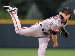 Former Cy Young winner Tim Lincecum is off to a slow start with the San Francisco Giants this season. (GETTY IMAGES)