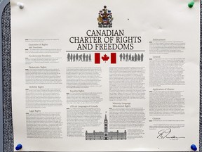 The Canadian Charter of Rights and Freedoms. (LYLE ASPINALL/QMI AGENCY FILE PHOTO)