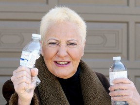 Toronto Catholic school Trustee Maria Rizzo wants to crush the usage of water bottles in schools this fall.  (Veronica Henri/Toronto Sun)