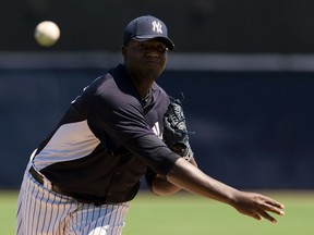 New York Yankees starter Michael Pineda will miss the rest of the MLB season with a shoulder injury. (REUTERS)