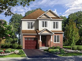 The Bryant is the smallest of the single-family homes that Minto is offering in Morris Village in Rockland. It has 1,512 square feet, three bedrooms and 2.5 bathrooms. It is priced from $287,400.  It comes with a single-car garage.
