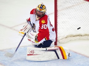 Panthers goalie Scott Clemmensen may start Game 6 against the Devils tonight. (Ray Stubblebine/Reuters)
