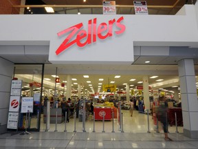 A man was charged after shoplifting and biting a security guard's arm at a Zellers in Peterborough, Ont. (QMI Agency FILE PHOTO)