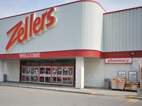 The Zellers store in Sarnia is pictured here before closing earlier this year. A new report says Sarnia's economy is at the same level as it was eight years ago.
