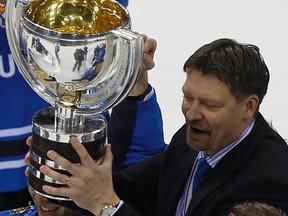 Finnish national team coach Jukka Jalonen has been a controversial figure in that country, most recently for only including four NHLers on this year's team. (Reuters)