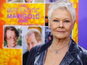 Dame Judi Dench attends the film premiere of The Best Exotic Marigold Hotel at the Ziegfeld Theater in New York April 23, 2012. REUTERS/Jemal Countess