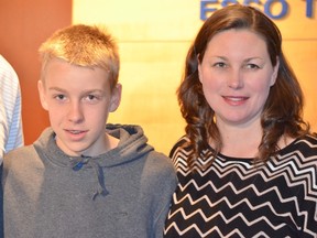 Aiden Fife and his mother, Catherine. (Alexis Brudnicki photo)