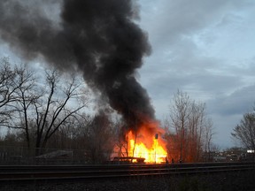 Docks on fire at the Forks for the second time in a week. (Stephen Dueck)