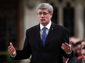 Prime Minister Stephen Harper speaks during Question Period in the House of Commons on Parliament Hill in Ottawa May 2, 2012. (REUTERS/Chris Wattie)