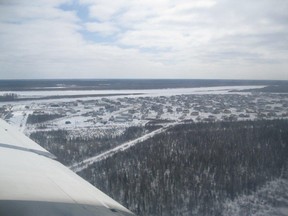 An aerial view of Attawapiskat.