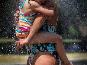 Cooling off at a splash pad. (CCN file photo)