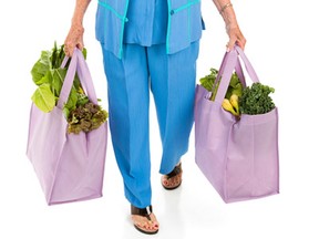 Reusable grocery bags should be frequently washed with hot, soapy water, according to Health Canada. (Shutterstock)