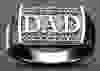 Ring bling Moms aren't the only ones who like a bit of bling. Treat dad to some finger candy with this Tradition/MD Men's Sterling Silver Horizontal Dad Ring, $66.99, available at Sears. (Supplied)