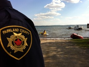 Searchers were scouring Wabamun Lake west of Edmonton Saturday after a man apparently drowned while tubing. (MATT DYKSTRA/Edmonton Sun)