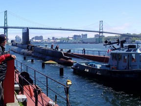 Ojibwa positioned over submerged drydock