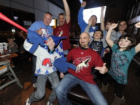 Nordiques fans cheer for what they hope could soon be their team, the Phoenix Coyotes, March 31, 2012. (BENOIT GARIEPY/QMI Agency)
