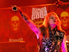 Sebastian Bach performs at the 3rd annual Golden Gods awards in Los Angeles April 20, 2011. (REUTERS/Mario Anzuoni)