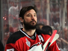 Ilya Kovalchuk, of the New Jersey Devils, looks on during Game 1 of the 2012 NHL Stanley Cup final against the Los Angeles Kings. (AFP)