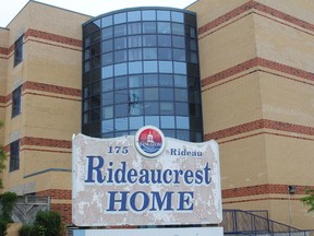 Rideaucrest Home long-term care facility on Rideau Street.