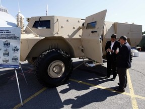 A Textron systems armoured vehicle was on display at the CANSEC weapons fair  in Ottawa, June 1, 2011. (Chris Roussakis/QMI Agency)