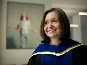 Lisa Adams about to recieve her doctorate at the 2012 Spring Convocation at the University of Alberta in Edmonton. RICHARD SIEMENS/UNIVERSITY OF ALBERTA