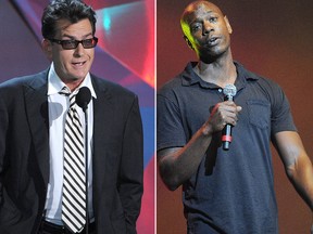 Charlie Sheen and Dave Chappelle (AFP, WENN.COM)