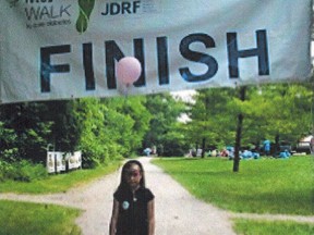 Paris girl Rayna Crawford hopes to raise $500 through pledges and donations for the Juvenile Diabetes Research Foundation Telus Walk on Sunday, June 24, 2012 in Brantford.
SUBMITTED PHOTO