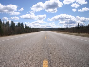 A view of Highway 63 facing south about 30 km south of Fort McMurray. VINCENT MCDERMOTT/QMI Agency