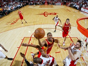 Instead of playing against the Raptors, the Rockets’ Kyle Lowry might one day be playing with them. Rumours suggest the Rockets are looking to add picks in order to make a run at Dwight Howard.