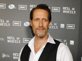 Cast member Christopher Heyerdahl poses at the premiere screening of AMC cable channel's new series "Hell on Wheels" in Los Angeles October 27, 2011. (REUTERS/Fred Prouser)