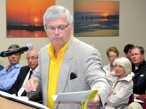 Patrick Gibbons, a member of Save Our Saugeen Shores (SOS).