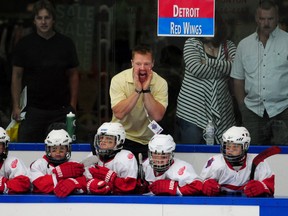 Detroit Red Wings head coach Kris Draper yells from the bench during the team's game against Toronto Pro Hockey at the 23rd annual Brick Invitational Super Novice Hockey Tournament at West Edmonton Mall. (TREVOR ROBB, QMI AGENCY)