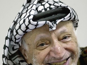 Former Palestinian leader Yasser Arafat. (AFP PHOTO/PEDRO UGARTE)