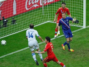 Although FIFA has approved goal-line technology, UEFA could decide not to use it in its competitions. (Leonhard Foeger/Reuters/Files)