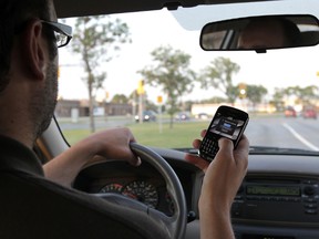 Photo for stories on distracted driving.JASON HALSTEAD/Winnipeg Sun