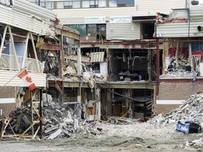 Rubble is seen at the Algo Centre Mall in Elliot Lake, Ontario June 27, 2012. (REUTERS/Nathan Denette/Pool)