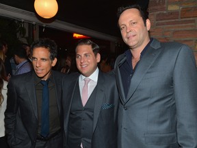 Actors Ben Stiller, Jonah Hill and Vince Vaughn attend the after party for the premiere of Twentieth Century Fox's 'The Watch'. (Alberto E. Rodriguez/Getty Images/AFP)
