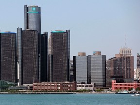 The city of Detroit skyline.  REUTERS/Rebecca Cook
