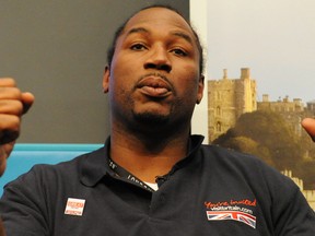 Former world heavyweight boxing champion Lennox Lewis attends a press conference to promote the London 2012 Games on July 25, 2012. (AL CHAREST/QMI AGENCY)