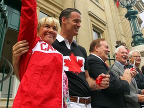 Alexandre Despatie's mother Christiane Desjardins helps open Canada House in London, England July 27, 2012 ahead of the opening ceremonies of the Summer Olympic games. Photo by Dave Abel/QMI Agency