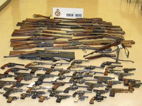 A selection of firearms. (QMI Agency/Handout)