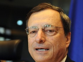 This photo taken on July 9, 2012 shows European Central Bank President Mario Draghi. (AFP/THIERRY CHARLIER)