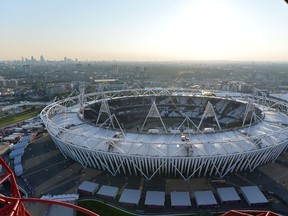 The Olympic Stadium at the Olympic Park in London, taken on July 25, 2012 on the eve of the opening ceremony of the London 2012 Olympic Games. (AFP)
