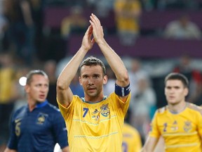 Andriy Shevchenko is leaving soccer to start a career in politics in his native Ukraine. (Alessandro Bianchi/Reuters/Files)