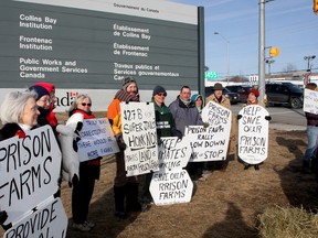 Protesters outside of one of Kingston's prison farms at Frontenac Institution.
The Whig-Standard