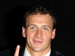 Ryan Lochte is seen August 8, 2012, celebrating his 28th birthday at Planet Hollywood in London. (WENN.com)
